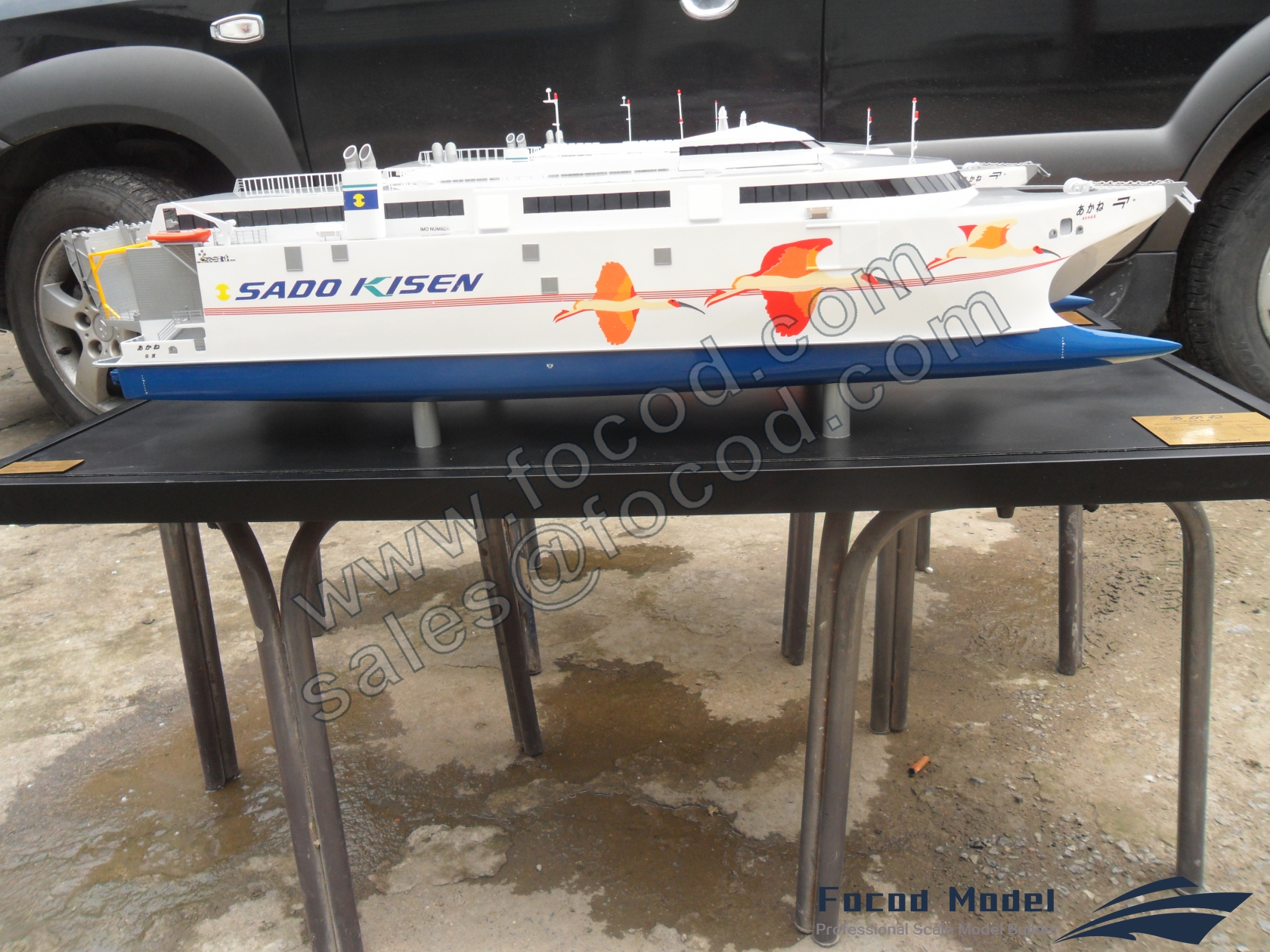 customized model of 85m WAVE PIERCING CATAMARAN